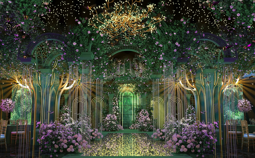 鹤岗奇妙森林婚礼堂效果展示